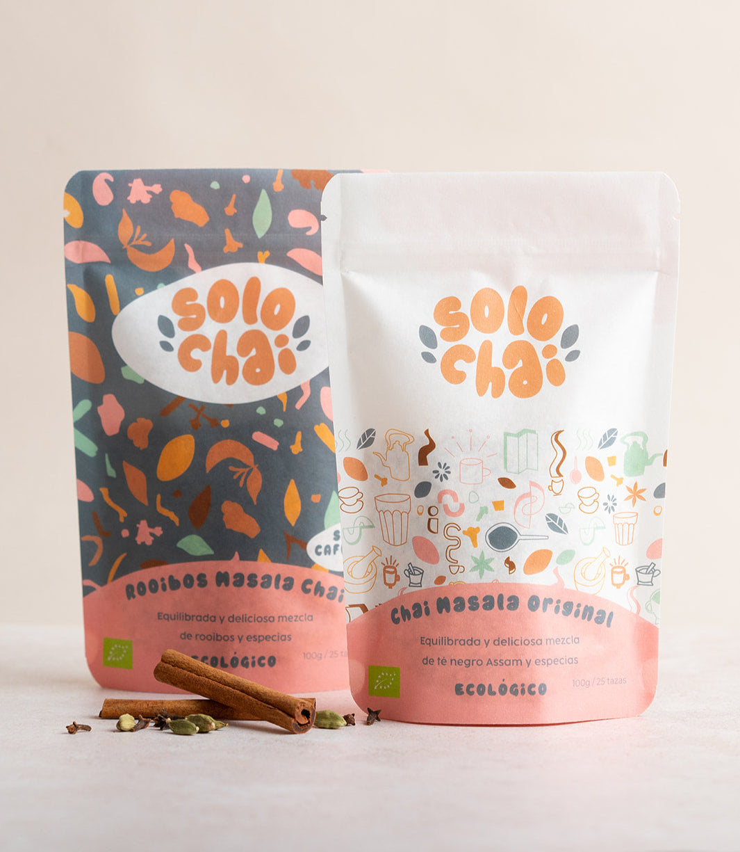 PACK X2 CHAI ECOLÓGICO 100G - ORIGINAL + ROOIBOS MASALA | 50 TAZAS