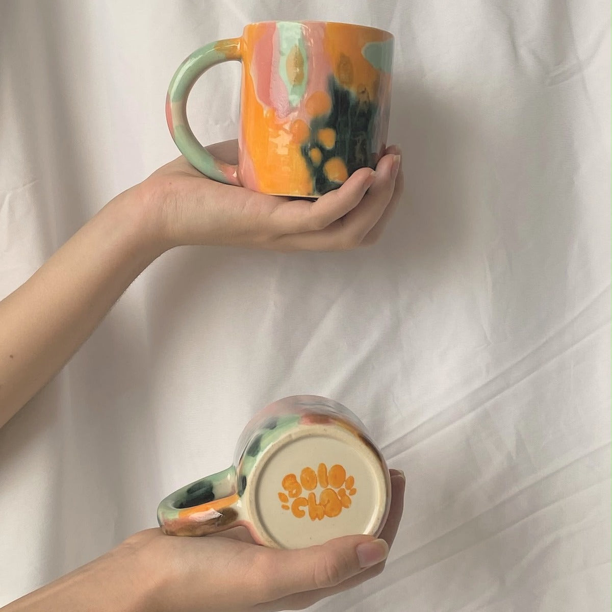 TAZA CERÁMICA HECHA A MANO EN SEVILLA