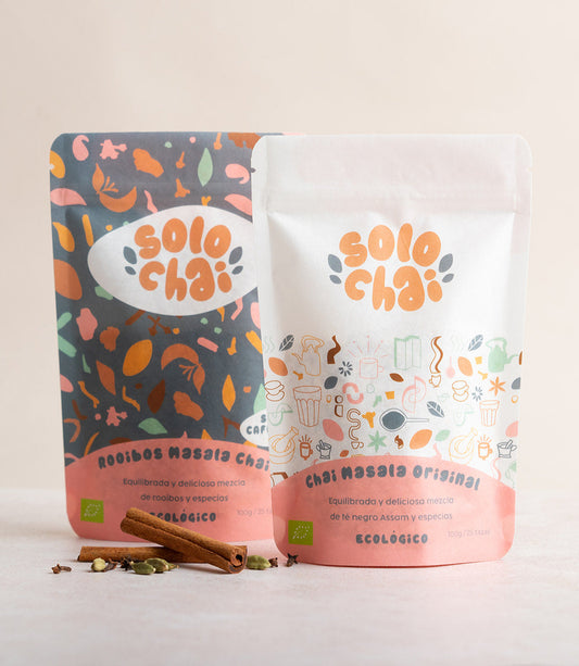 PACK X2 CHAI ECOLÓGICO 100G - ORIGINAL + ROOIBOS MASALA | 50 TAZAS